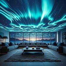 1个北极光星空氛围灯，带多色LED投影夜灯，适用于家居装饰、卧室、客厅 - 含遥控器，情人节、生日及各种节日礼物 - 多色光 - 查看 5