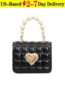 Baby Purse For Toddlers, Girls Purses For Kids , Genuine Pearls & Chain Mini Purse For Little Girls - Ultimate Princess Birthday Gift, Flower Girl Accessory, Photoshoot Prop, Party Bag For Kids - Toddler Dress-Up, Tea Party, Easter Basket - Cute, Elegant, Durable &  Children's Fashion Bag - 彩色 - 查看 13