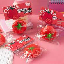 1pc - Novel Fluid Tomato Slow Rebound Toy - Moldable Realistic Fruit Stress Relief Toy, Suitable For Adults And Teenagers (Wholesale) - Multicolor - View 6