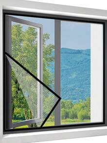 Black Fiberglass Invisible Mosquito Net, Anti-Mosquito Window Screen, Mesh Breathable Thin Gauze - Black - View 4