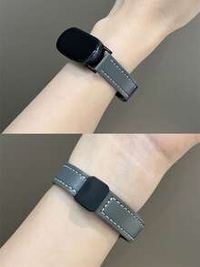 1条真皮磁吸表带，兼容小米手环10/10NFC/9/9NFC/8/8NFC - 灰色 - 查看 4