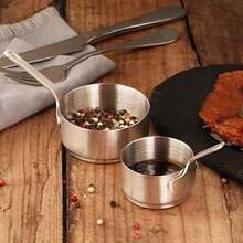 Sauce Pan, Handle Sauce Pan With Hanging Hole, Handle Sauce Pot Multi - Purpose Corrosion - Resistant 304 Stainless Steel Measuring Cups Cooking Banquet Picnic 50ml - 不鏽鋼 50毫升 - 查看 4