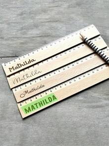 Personalized Ruler - Custom Name/Text, Clear Scale Markings, Wooden Measuring Tool. Ideally Suited For School Use In Offices And Art Projects - Perfect Gift Choice: Birthdays, Teacher Appreciation Day