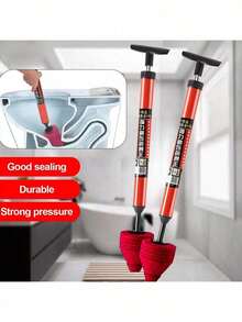 1pc High Pressure Air Pump Toilet Plunger, Household Pipe Clogged Drain Cleaning Tool, Toilet Plunger