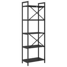 vidaXL Étagère Chêne nero 56 x 34 x 171 cm Bois d'ingénierie - nero - Visualizzare 7
