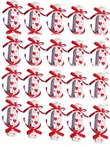 20pcs Heart-Shaped Paper Candy Boxes, Romantic Packaging For Candies, Chocolates, Cookies - Suitable For Party Favors, Birthday Decorations, Wedding & Valentine's Day Gifts, Home Decor, Scene Arrangement - Multicolor - View 14
