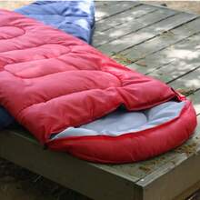 1个1600克露营睡袋，加厚保暖带帽睡袋，适合春、秋、冬季露营、徒步旅行、户外旅行。 - 彩色 - 查看 4