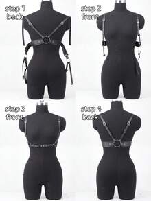 Underbust PU Leather Harness Corset Belt Casual Harness For Women Corset Belt Women Punk Corset Harness Belt - 多色 - 查看 8
