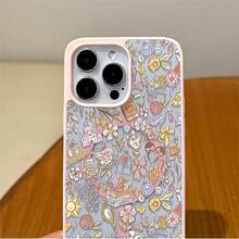 1 funda de teléfono de moda no incluye cordón ni soporte.. ‌ Funda para teléfono con un caprichoso diseño floral que presenta elementos de cuento de hadas y rosas, compatible con los modelos 17, 16, 15, 14, 13, 12 y 11 Pro, con protección a prueba de golpes. Regalo perfecto para familiares, amigos, cumpleaños y celebraciones de temporada. - Rosa - Ver 5