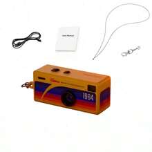 G6 Ultra-Portable HD Mini Digital Camera With Interchangeable Lens And Manual Mode - Effortless Mobile Upload For Vlogging, Travel, Parties, And Student Life (SUNSET STYLE YELLOW) - Mini Keychain Camera, Thumb Camera, 1080P FHD Retro Digital Camera, Compact Vintage Micro Cameras - Perfect Birthday Gifts - 黃色 - 查看 9