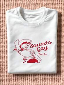 Sounds Gay I'm In – Vintage Lesbian Cowgirl Howdy Lesbians T-Shirt - White 10 - View 2