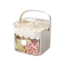 Luxury Ice Dispenser Tray Box With 48 Cubes, Drawer, Ice Release Button, And Tongs. - trắng - Xem 4