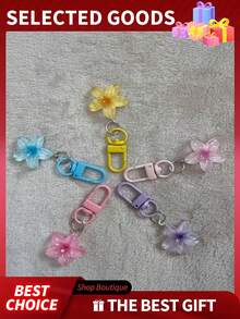 Cute Flower Keychain, Transparent Colorful Daisy Keychain, Women's Accessory, Earphone Case Colorful Transparent Resin Floral Cute Keychain Accessory, Car Key Chain Pendant Flower Wallet Hanging Decoration Bag Charm (Suijiyans), Suitable For Handbag - Multicolor - View 8