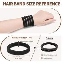 100pcs Black Elastic Hair Ties - No Damage, Comfortable Rubber Bands For Thick Ponytails, Elegant And Cute, Non-Slip Design, Suitable For All Occasions,Hair Bobbles ,Gym Sport Outfit, Perfect Valentine's Day Gift, Christmas Gifts - Black - View 8