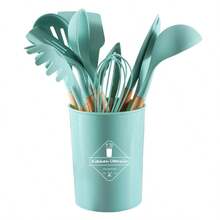 Juego de 12 piezas de utensilios de cocina - Utensilios de cocina antiadherentes, resistentes al calor, herramientas de cocina, juego de herramientas de mezcla - Multicolor - Ver 9