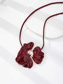 1件珐琅花卉项链，女士款，情人节、母亲节礼物