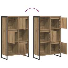 vidaXL Bibliothèque Chêne artisan 68 x 30 x 108,5 cm Bois d'ingénierie - Tabac - Voir 11