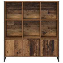 vidaXL 2-teiliges Bücherregal-Set, Antikholz, 99,5 x 30 x 108,5 cm - Braun - Übersicht 6