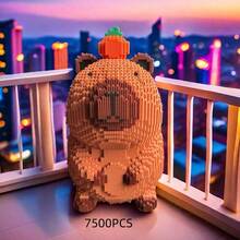 12153-Piece Giant Cavy Building Blocks - Challenging Animal Series Construction Set, Creative Model Kit, ABS Puzzle Brick Craftsmanship, Perfect Gift For Halloween/Thanksgiving/Mother's Day/Christmas - Color - View 12