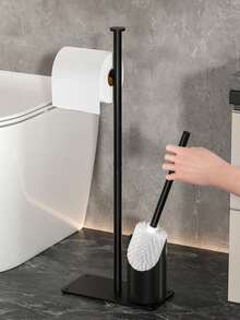 1个独立式卫生纸架 - 重型落地式浴室纸巾卷分配器，可容纳4卷，自粘式安装（无需钻孔），节省空间的现代设计，底座稳固，适用于浴室。 - 彩色 - 查看 4