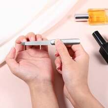 不锈钢指甲锉，双面金属指甲锉，女士专用，适合自然指甲的修甲和足疗 - 銀色 - 查看 2