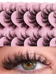 10 Pairs Of DD Russian Curl Holiday Eyelashes, High Curl, Thick And Bold Full Eyelash Extension - Spiky Manga Lashes - View 4