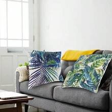 Tropical Plants Waterproof Cushion Cover, Outdoor Waterproof Throw Pillow Covers Square Pillow Cases, Pillow Sham Home Decoration For Outdoor Patio Garden Blench Tent Living Room - B0B2RK2TSX - View 5