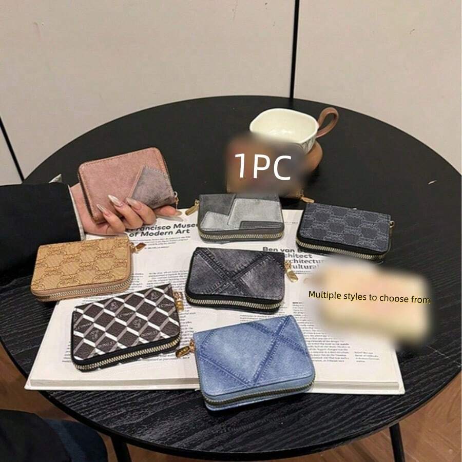 防消磁卡套，多卡位卡套，大容量身份证/驾照卡套，小巧卡套，女士多功能休闲零钱包 - 彩色 - 查看 1