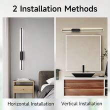 60厘米/80厘米LED壁灯，可调光，防雾，三色温，适用于客厅/卧室/走廊/展厅/阅览室/餐厅/酒吧/咖啡厅/餐厅/服装店/起居室/博物馆 - 長條壁燈 - 查看 7