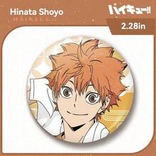 1pc Haikyu Badge, Emoticon, Tin Laser Sticker, 58mm Badge, Pin, Brooch, DIY Button Craft