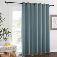 Patio Door Curtain Sound Blocking, Bedroom Privacy Room Divider Curtain Screen Partitions, Thermal Insulated Blackout Closet Sliding Door Curtain (1 Panel, 8.3ft Wide By 7ft Long, Gray) - 灰藍色 - 查看 8