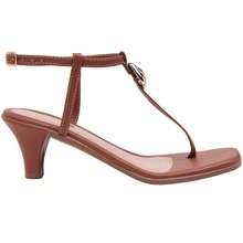 Women's Basic Stiletto Sandal With Embellishment -  And Comfortable - Camel - View 3