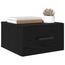 vidaXL Armoire de chevet 2 pcs Chêne noir 35 x 35 x 20 cm - Noir - Voir 3