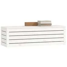 vidaXL Camera da letto Bianca 109x36,5x33 cm Legno massiccio in legno - Bianco - Visualizzare 4