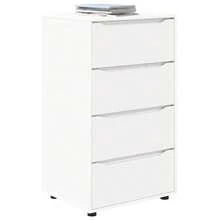 vidaXL Armarios de almacenamiento 2 unidades blanco 60 x 48 x 105 cm - Blanco - Ver 3