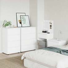 vidaXL Armarios de almacenamiento 2 unidades blanco 60 x 48 x 105 cm - Blanco - Ver 4