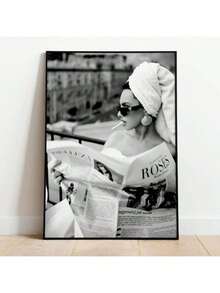 Bộ 1/3/6 tranh nghệ thuật treo tường phong cách cổ điển, tranh đen trắng theo phong cách retro, trang trí tường hiện đại, phù hợp cho văn phòng, phòng tắm, phòng khách, phòng ngủ, trang trí nhà cửa, kiểu không khung, tranh nghệ thuật treo tường có khung. - Đen và trắng - Xem 41