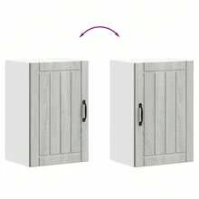 vidaXL Armoire murale de cuisine Lucca sonoma gris bois ingénierie - Gris - Voir 9