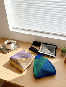 Fashionable Geometric Pattern Knot Bag Ladies Geometric Pattern Crochet Bag Suitable For Vacation, Mini Crochet Bags Handheld Bag, Hottest Beach Bags,Elegant Women's Wristlet Clutch Bag - Lightweight,Wedding Bride Bridesmaid Gifts, Party Gifts,Christmas Gifts, Thanksgiving Gifts,Bridal Showers, Back To School Gifts, Teacher Gifts,Easter Gifts - Multicolor - View 2