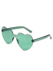 1/2/4/8/10只装心形派对眼镜，时尚心形，派对眼镜，沙滩配饰，适合婚礼、生日派对、旅行、新娘送礼会、单身派对、婚礼、伴娘礼物 - 綠色 - 查看 8