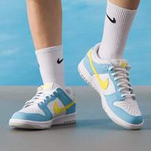 Nike Retro Low-Top GATO Kids Sports Sneakers - White/Blue - View 3