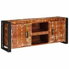 vidaXL Mobile TV Multicolore 120 x 30 x 50 cm Legno massello riciclato - Multicolore - Visualizzare 2