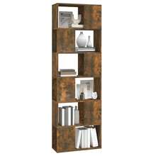 vidaXL Bibliothèque/Séparateur de pièce Chêne fumé 60x24x186 cm - Castano - Visualizzare 4