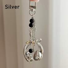 1pc Solid Color Casual Acrylic Headphone Keychain, Phone Lanyard, Bag Charm, Suitable For All Seasons - Multicolor - View 4