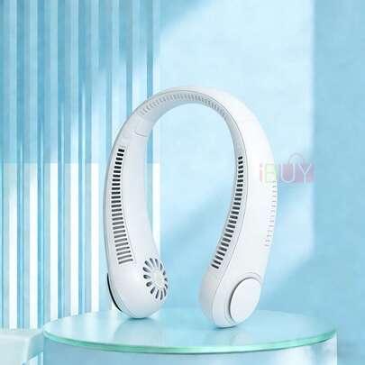 Ventilador De Cuello Mini Recargable Enfriador De Aire PortáTil Sin Aspas Con 3 Velocidades Abanico De Alto Flujo Recargable Usb Colgante Abanico Liviano DiseñO Elegante Y ErgonóMico Diadema, Ventilador De Cuello, Resistente, Ligero Y Perfecto Para Viajar, Velocidad Del Viento De Tres Velocidades, DiseñO Sin Aspas, Viento Circundante De 360 ​​Grados, Adecuado Para Uso En Interiores Y Exteriores. Es Un Ventilador Ideal Para El Hogar, La Oficina Y El Fitness. Tiene Una BateríA De Larga DuracióN Y Se Puede Utilizar En Interiores Y Exteriores. Es Un Buen Regalo Para Las Vacaciones.