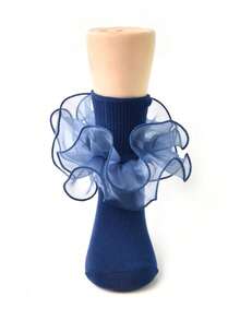 2 Pairs Kids/Girl's Ruffle Trim Princess Dancer Ballet Short Socks, Infant/Toddler/Youth - Multicolor - View 4