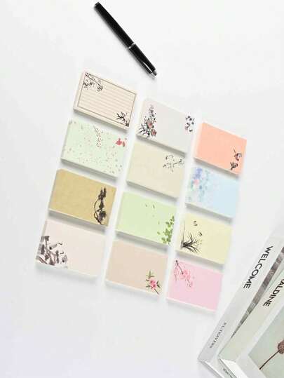 1set/20pcs Vintage Chinese Style Letter Paper & Envelope Set, Kraft Paper Chinese Calligraphy Printed Stationery, Creative Learning Supplies, Holiday Gift, Card Accessories