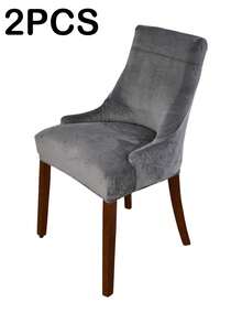 2pcs Silver Fox Plush Armchair Covers, Solid Color Dust-Proof & Wear-Resistant Dining Chair Slipcovers, Suitable For Dining Room, Living Room, Bedroom, Hotel, Home Decor, All Seasons - Multicolor - View 14