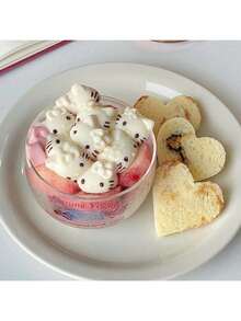 Sanrio Molde de silicona para cubitos de hielo con tapa de Hello Kitty - Diseño lindo de gato de dibujos animados y lazo, molde de hielo flexible DIY para hacer postres divertidos, cubitos de hielo rosas, adecuado para vacaciones y ocasiones especiales (el molde de hielo viene con pegatinas, se requiere pegarlas manualmente, patrón aleatorio, solo un patrón por caja)