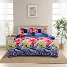 3D Printed Duvet Cover Complete Set - Soft Brushed Microfiber With Fitted Sheet Pillowcases - Bonnie - View 3